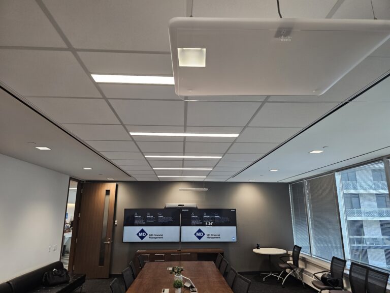 Professional boardroom display and presentation system by Alanson Media