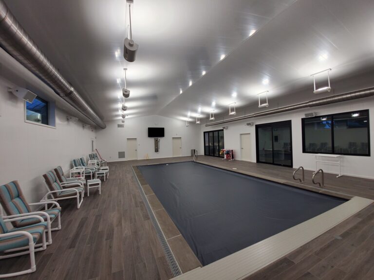Outdoor poolside or recreational AV display installation by Alanson Media