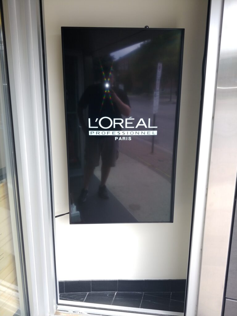 Corporate digital signage display installation by Alanson Media